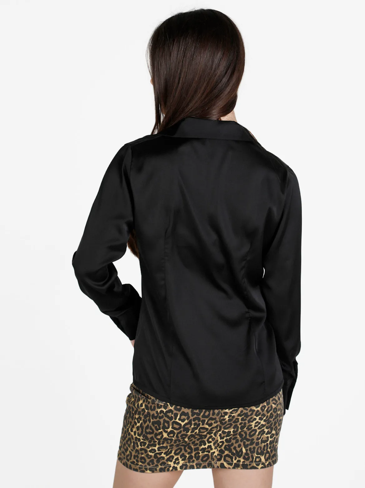 Frenetika Camicia donna effetto seta a maniche lunghe