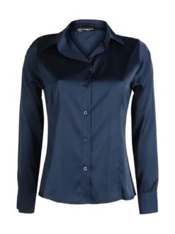 Frenetika Camicia donna effetto seta a maniche lunghe