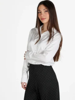 Frenetika Camicia donna effetto seta a maniche lunghe