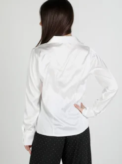 Frenetika Camicia donna effetto seta a maniche lunghe