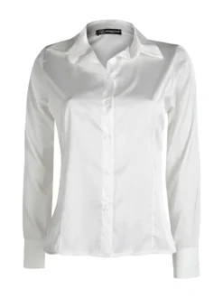 Frenetika Camicia donna effetto seta a maniche lunghe