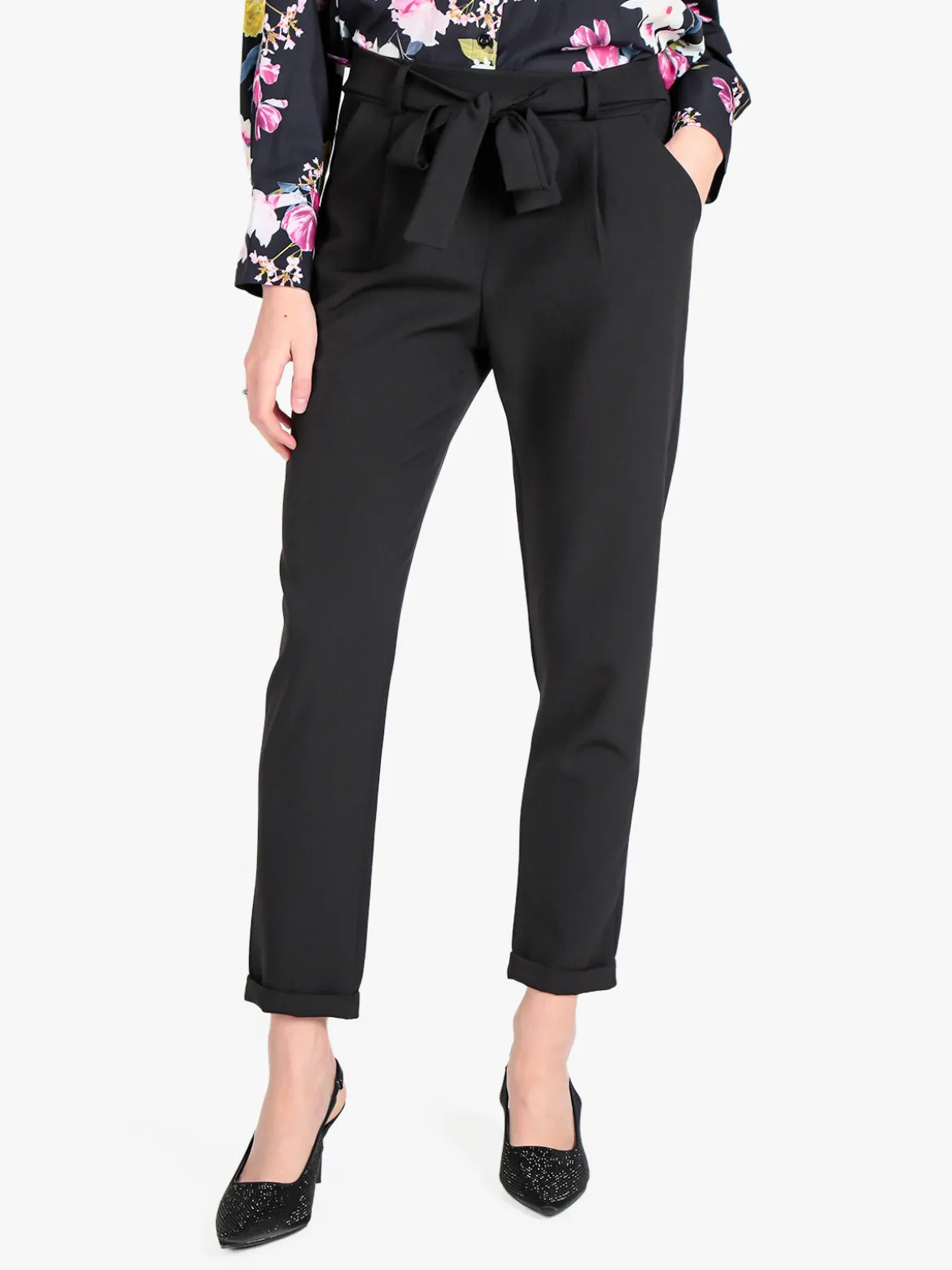 Frenetika Pantaloni classici da donna con risvolto