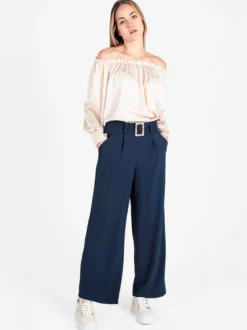 Frenetika Pantaloni donna a palazzo con cintura