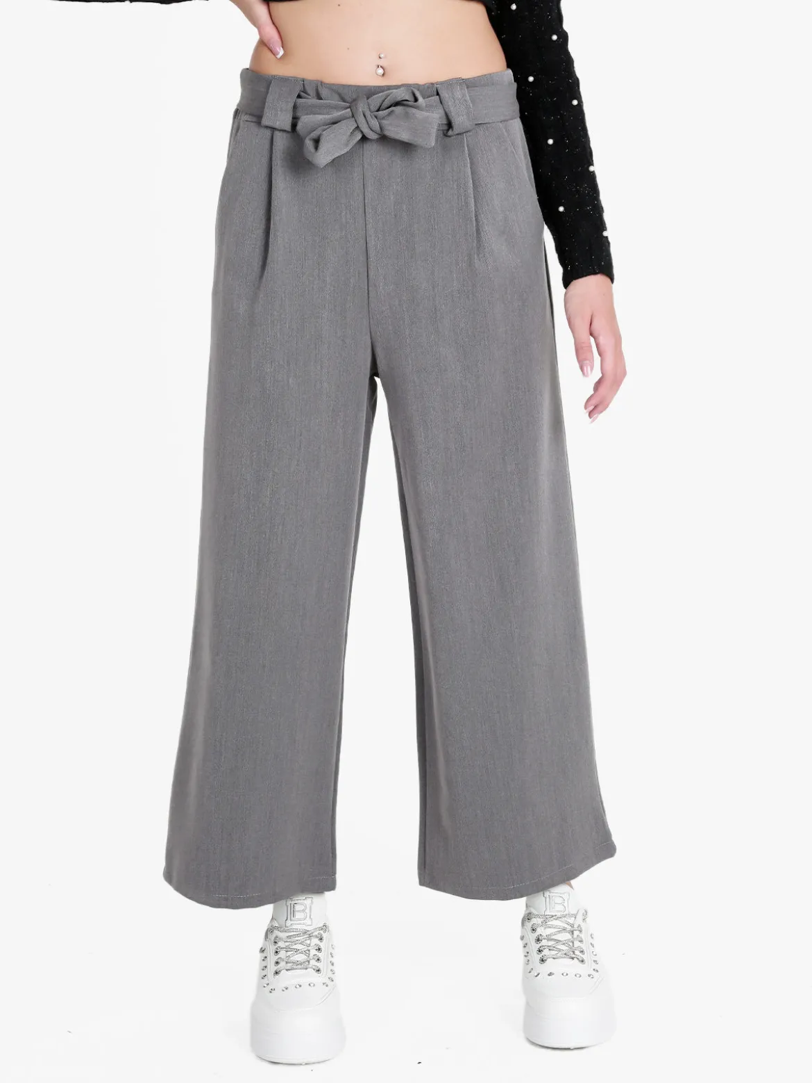 Frenetika Pantaloni donna a palazzo tinta unita
