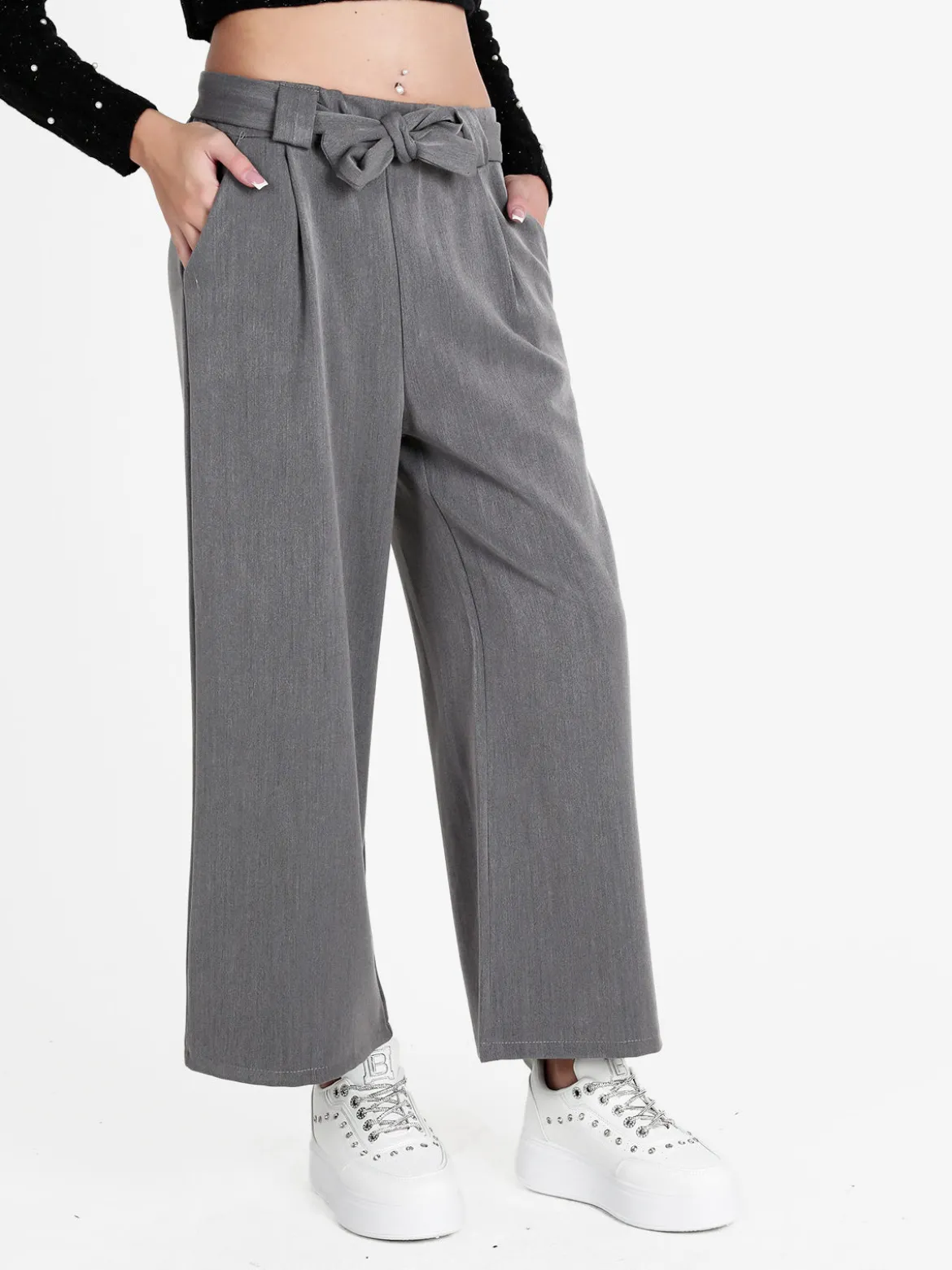 Frenetika Pantaloni donna a palazzo tinta unita