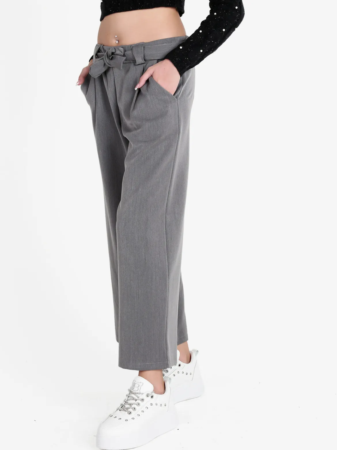 Frenetika Pantaloni donna a palazzo tinta unita