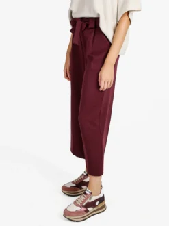 Frenetika Pantaloni donna a palazzo tinta unita - bordeaux