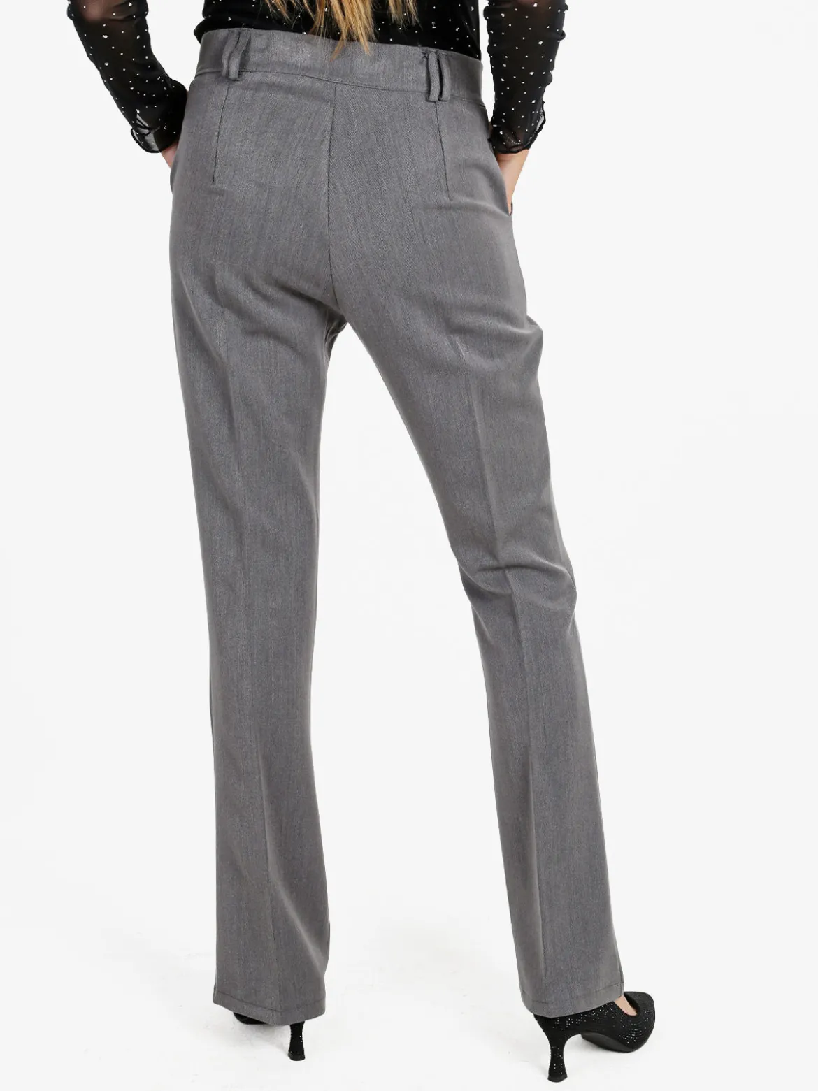 Frenetika Pantaloni donna a zampa - grigio