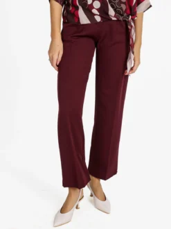 Frenetika Pantaloni donna classici a gamba larga - bordeaux