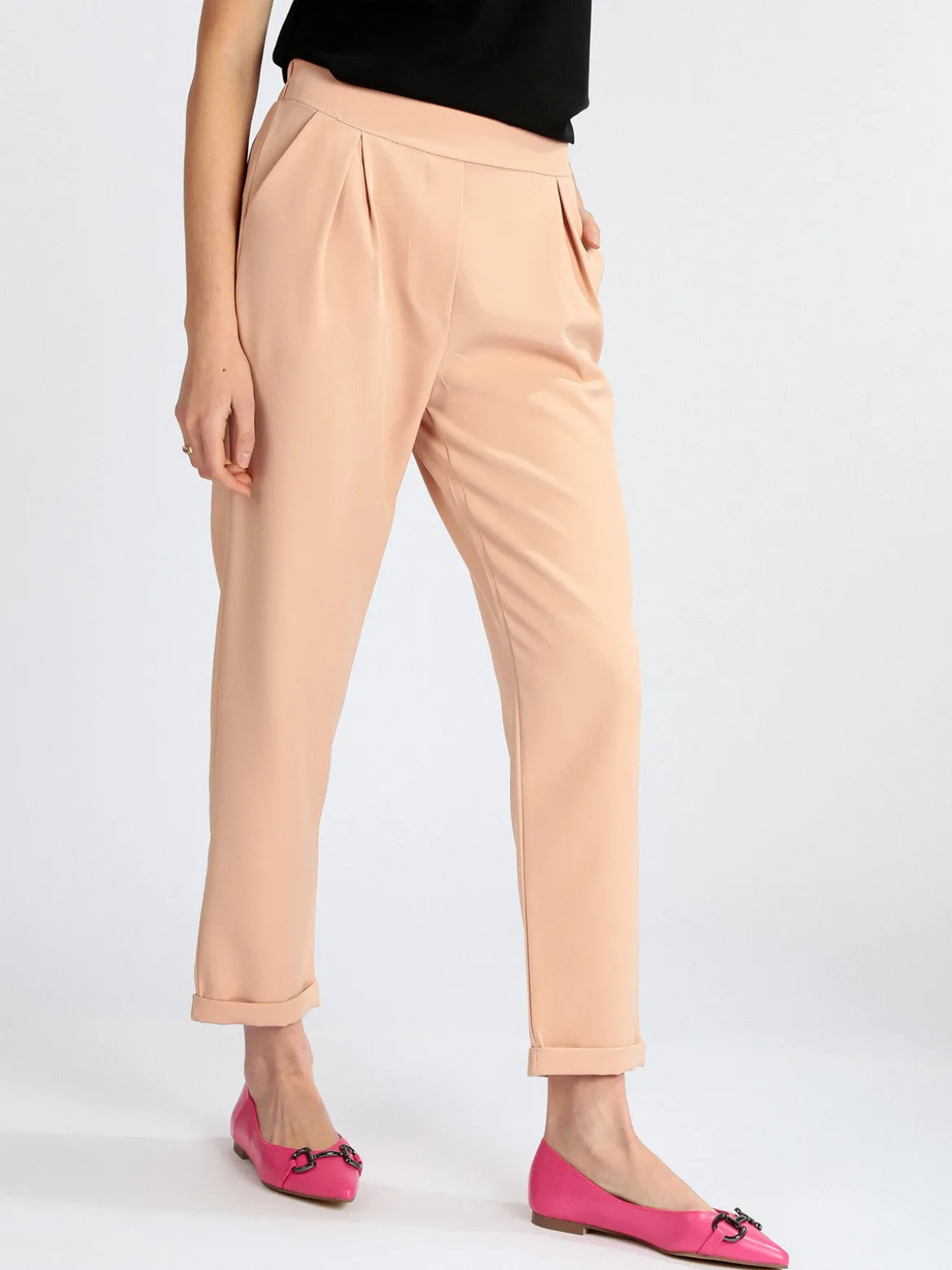 Frenetika Pantaloni donna con risvolto