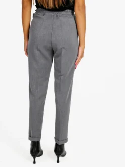Frenetika Pantaloni donna con risvolto - grigio