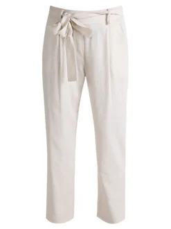 Frenetika Pantaloni donna in misto lino con cintura