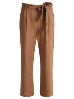 Frenetika Pantaloni donna in misto lino con cintura