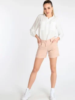 Frenetika Shorts donna a vita alta con risvolto