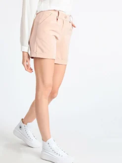 Frenetika Shorts donna a vita alta con risvolto