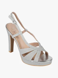Galia Sandali donna glitter con tacco e plateau