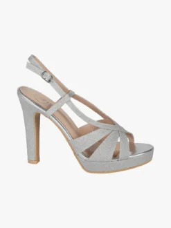 Galia Sandali donna glitter con tacco e plateau