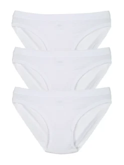 Garda Confezione da 3 slip midi in cotone bielastico - bianco
