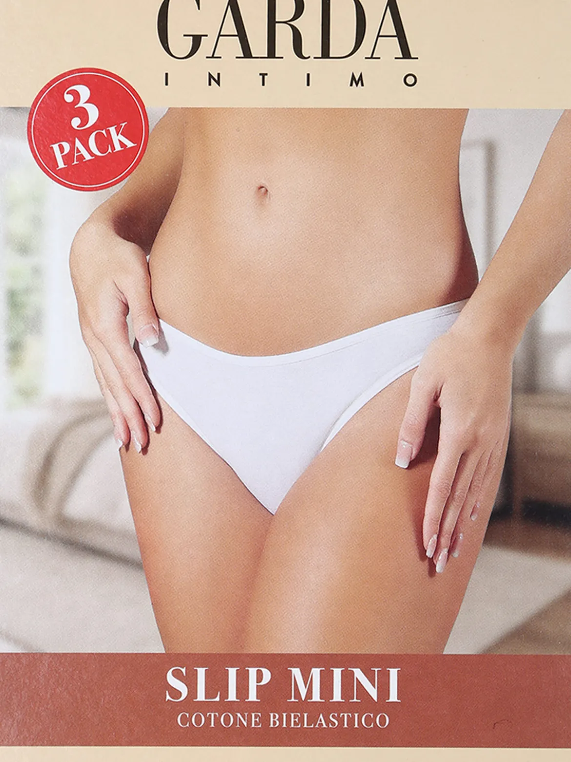 Garda Confezione da 3 slip midi in cotone bielastico - bianco