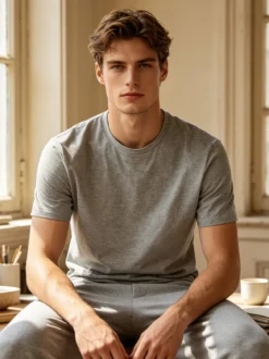 Garda T-shirt intima uomo girocollo in cotone bielastico