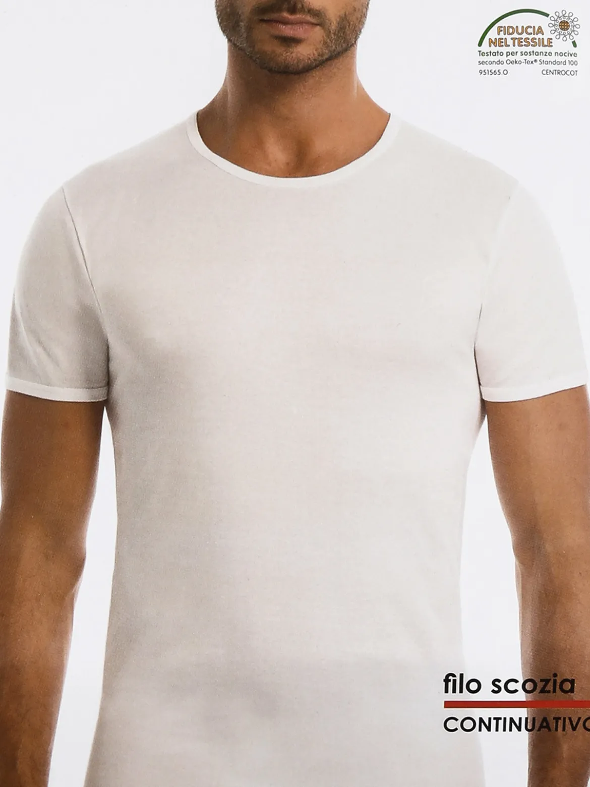 Garda T-shirt intima uomo in filo di scozia