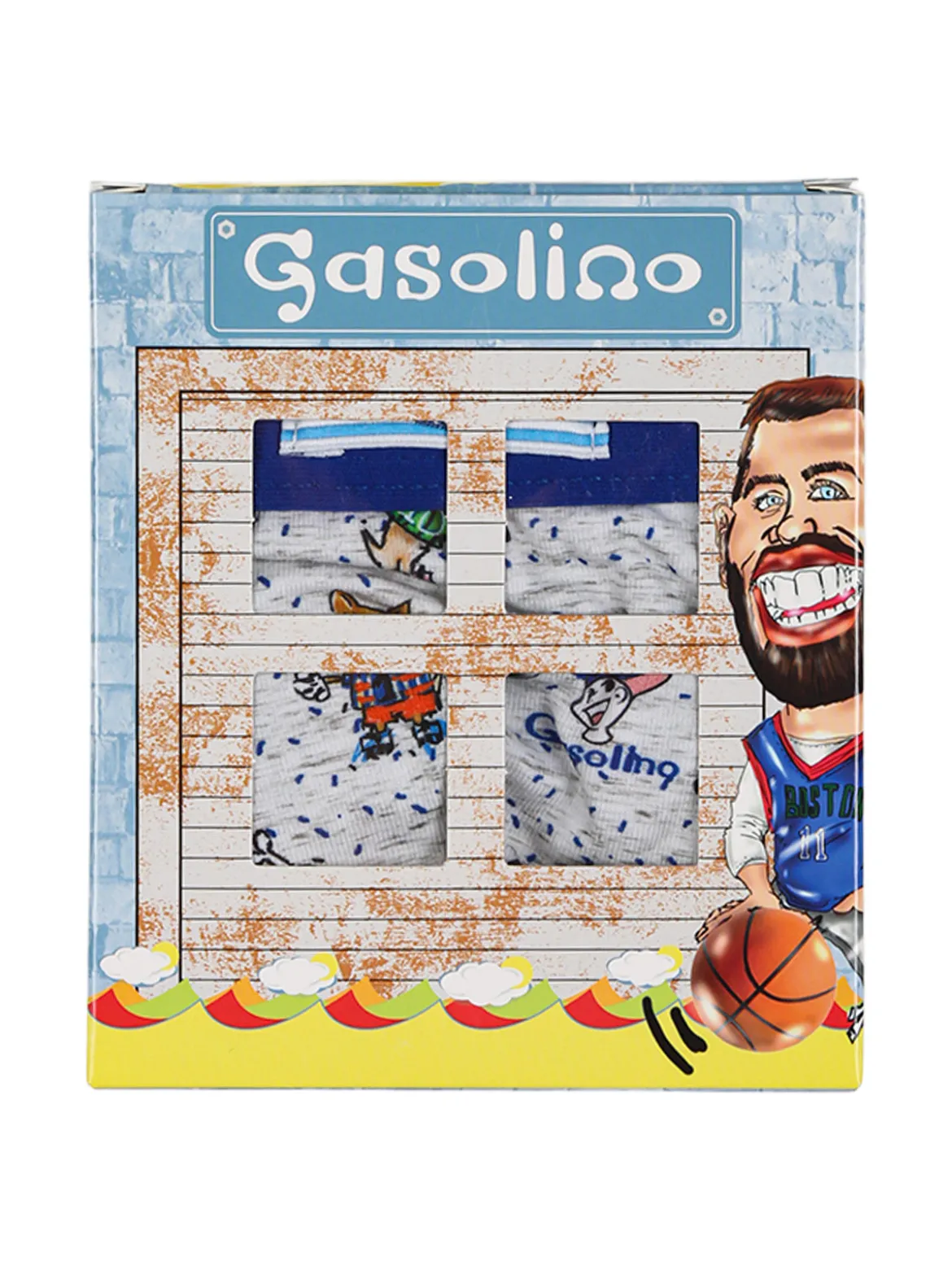 Gasolino Boxer bambino in cotone - bluette