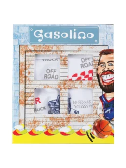 Gasolino Boxer da bambino con disegni e scritte