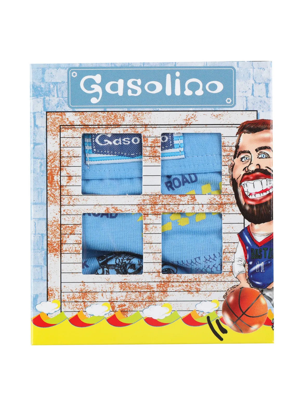Gasolino Boxer da bambino con disegni e scritte
