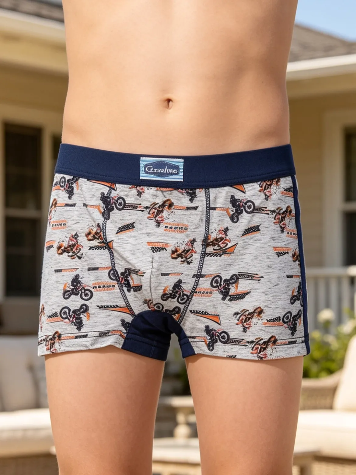 Gasolino Boxer da bambino in cotone con stampe - jeans
