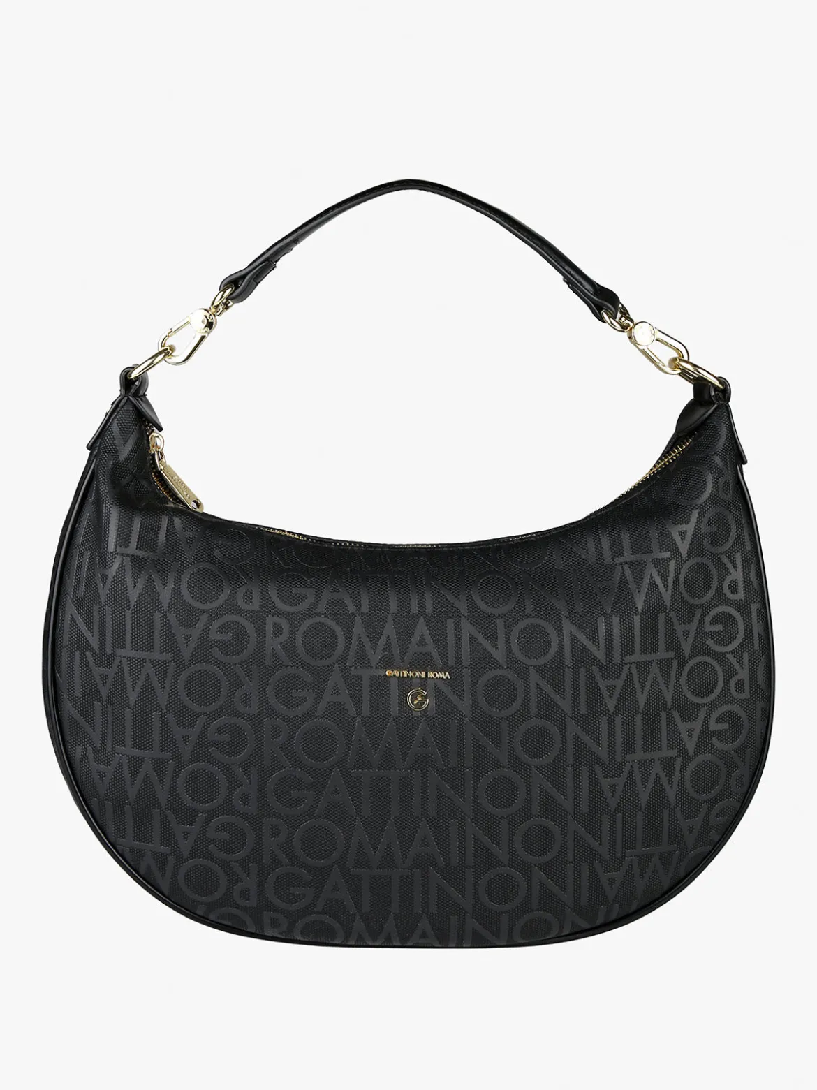 Gattinoni Borsa donna con stampe logo - nero