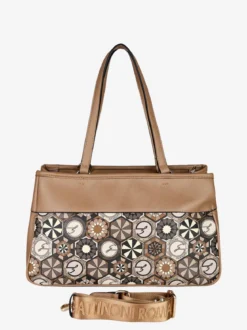 Gattinoni Borsa donna in ecopelle con doppi manici - khaki