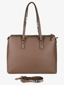 Gattinoni Borsa donna in ecopelle con doppi manici - marrone