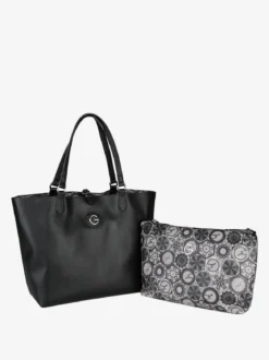 Gattinoni Borsa tote donna reversibile con pochette - nero