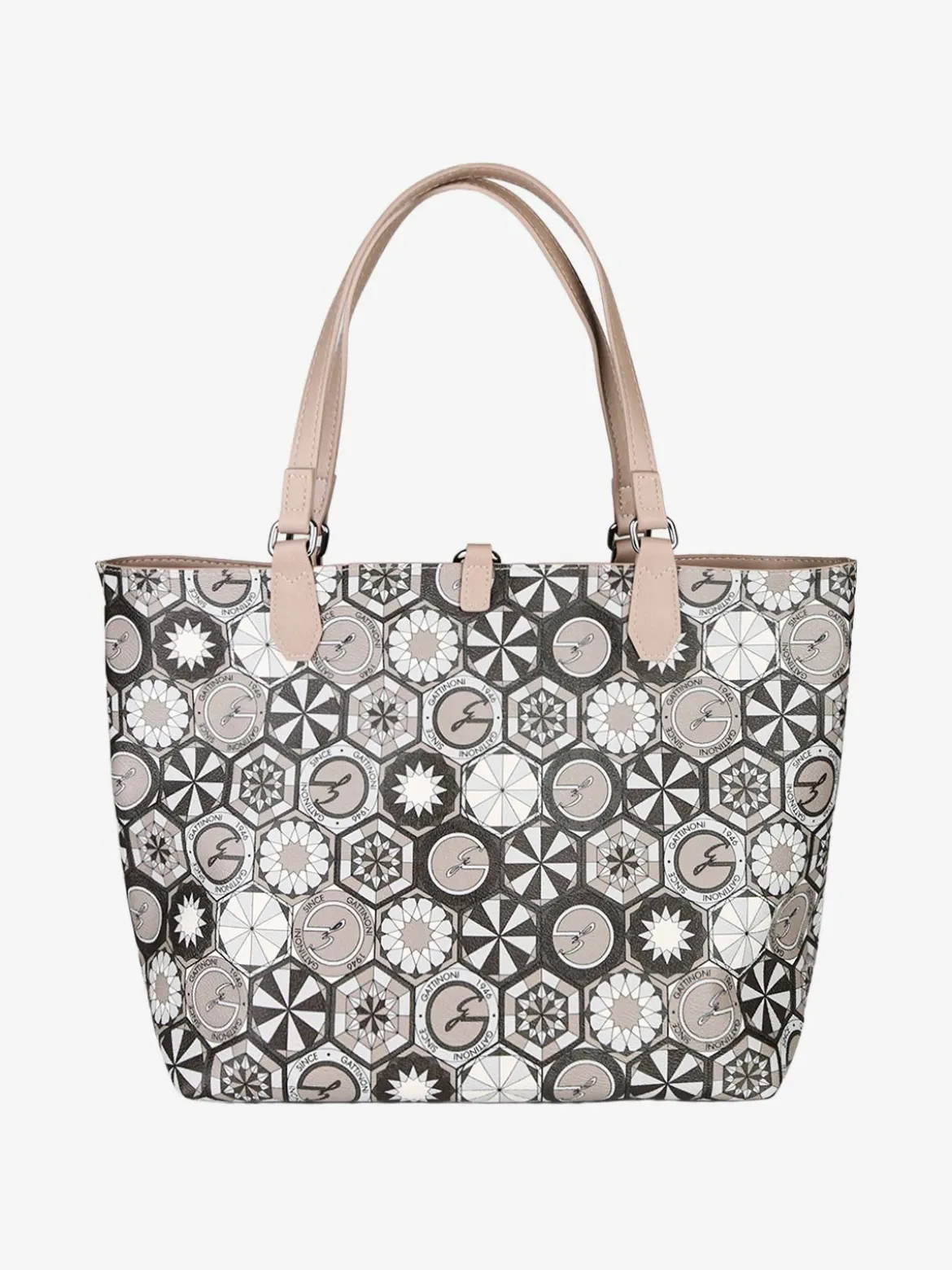 Gattinoni Borsa tote donna reversibile con pochette - taupe