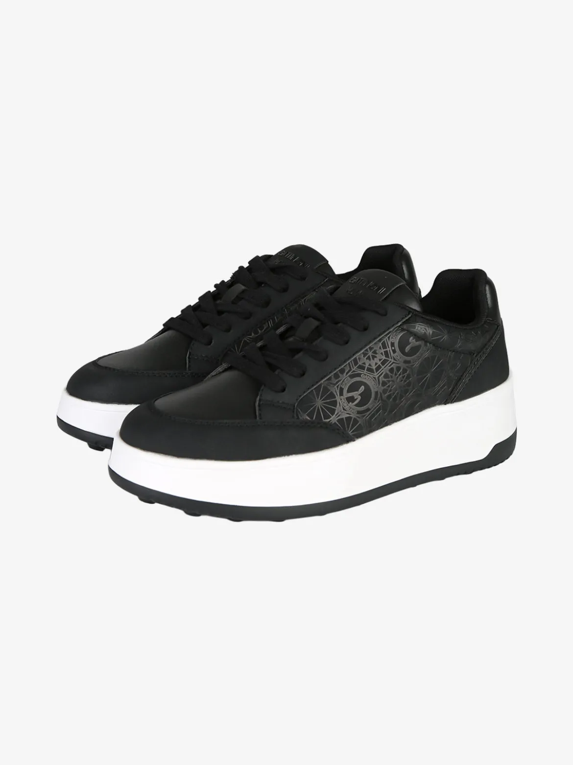 Gattinoni Sneakers donna stringate con platform - nero