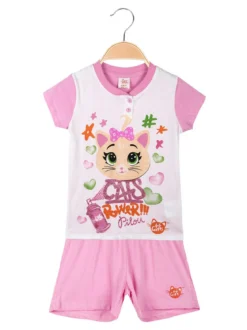 44 Gatti Pigiama corto bambina in cotone