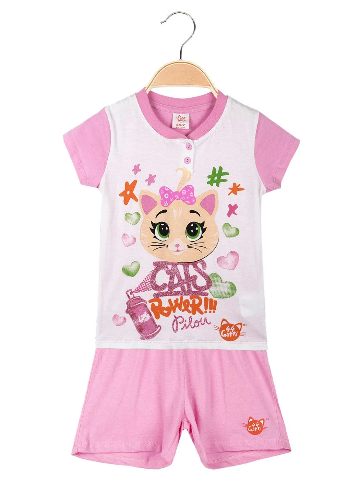 44 Gatti Pigiama corto bambina in cotone