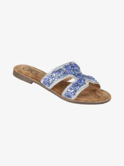 Gavi Ciabatte donna con strass e pietre colorate