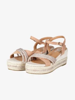 Gavi Sandali donna con zeppa decorata