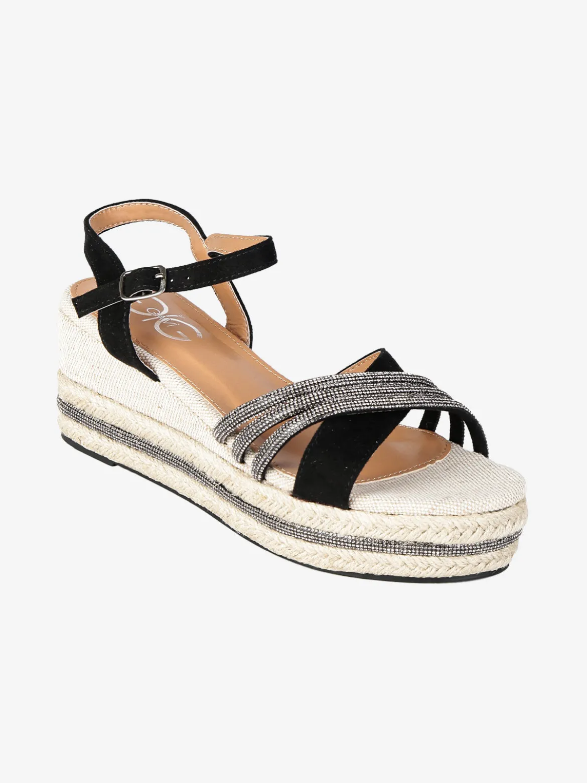Gavi Sandali donna con zeppa decorata