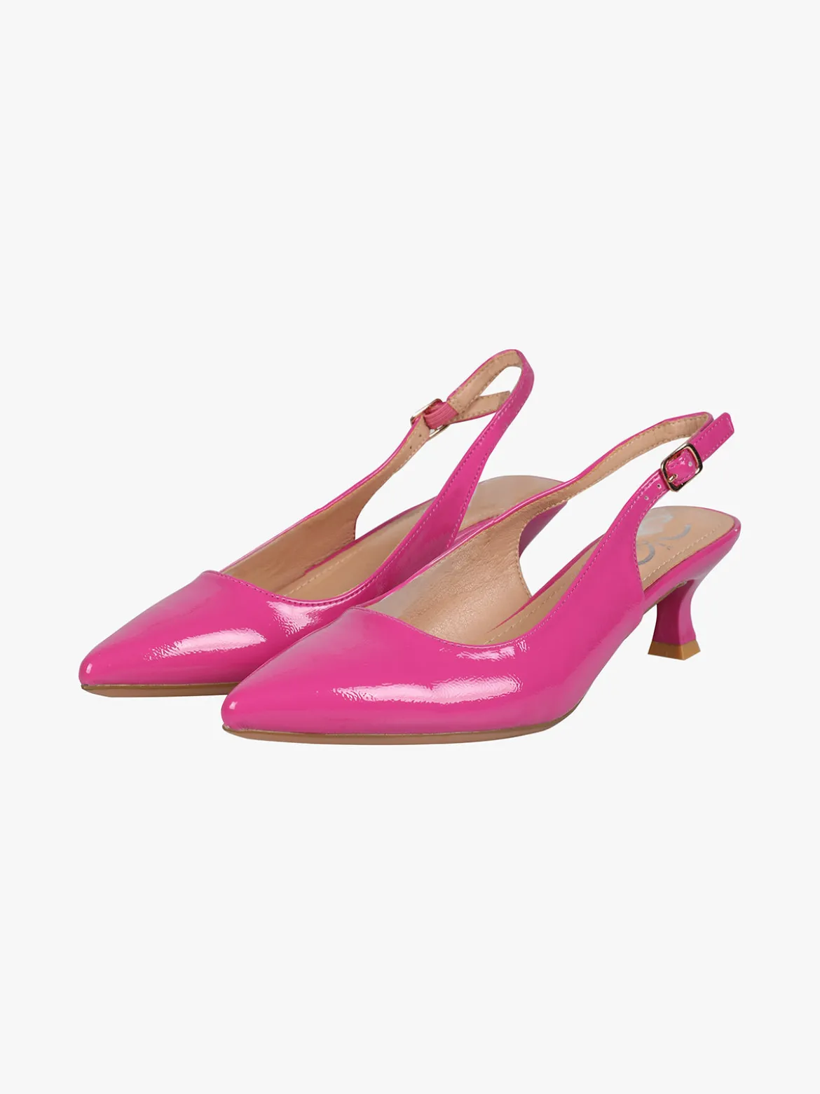 Gavi Slingback donna in vernice con tacco a rocchetto