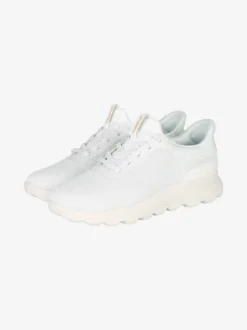 Geox D SPHERICA PLUS Sneakers donna con lacci elastici - bianco