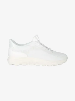 Geox D SPHERICA PLUS Sneakers donna con lacci elastici - bianco
