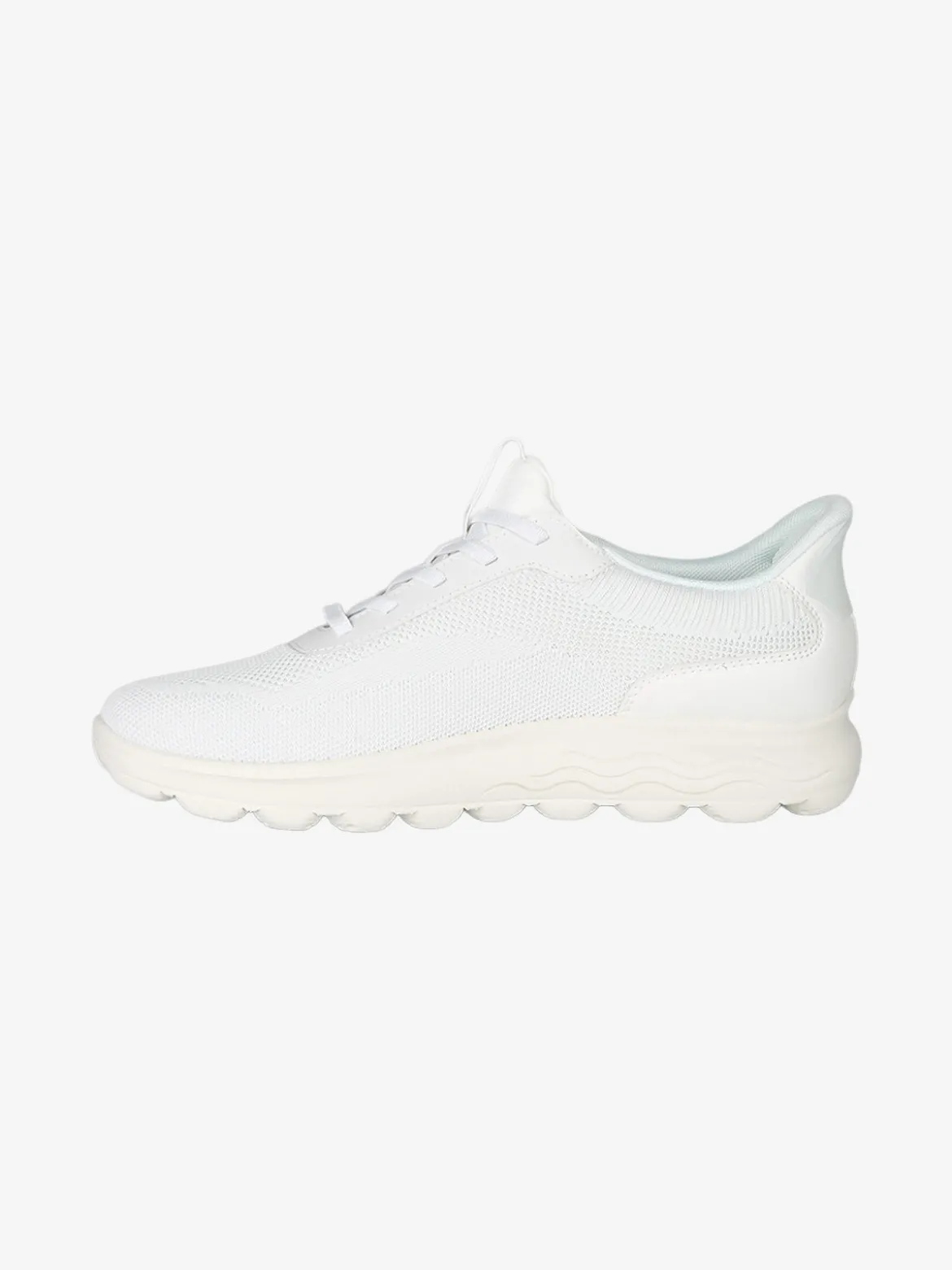 Geox D SPHERICA PLUS Sneakers donna con lacci elastici - bianco