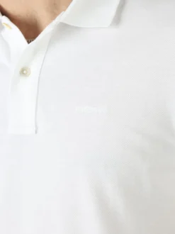 Geox Polo da uomo in cotone a maniche corte - bianco
