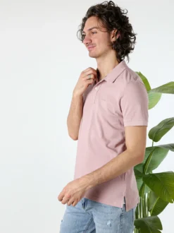 Geox Polo da uomo in cotone a maniche corte - rosa
