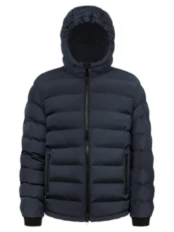 Geox SPHERICA Giubbotto imbottito da uomo con cappuccio e zip - nero