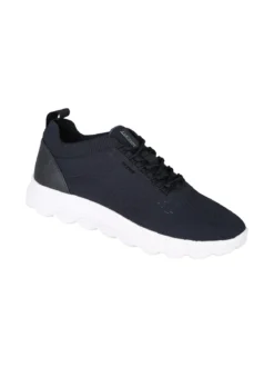 Geox SPHERICA Sneakers uomo stringate in maglia - blu scuro