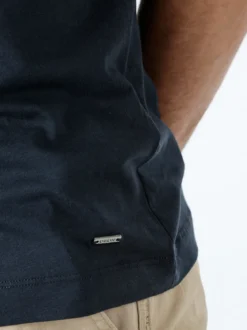 Geox T-shirt girocollo da uomo in cotone - blu scuro