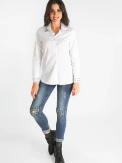 Ghiaccio&Limone Jeans con paillettes slim fit
